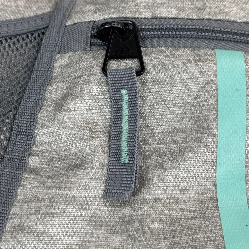 Adidas Drawstring Cinch Bag Backpack Sack Gray Green Adidas